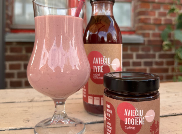 Natūrali aviečių tyrė be cukraus, 500 ml