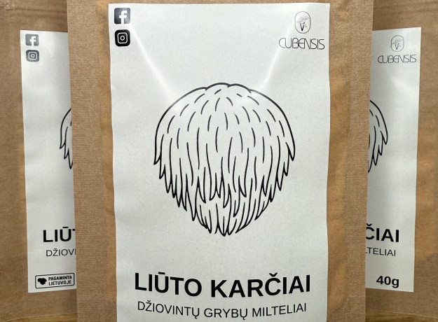 Džiovintų Liūto Karčių (Lion’s Mane) grybų milteliai