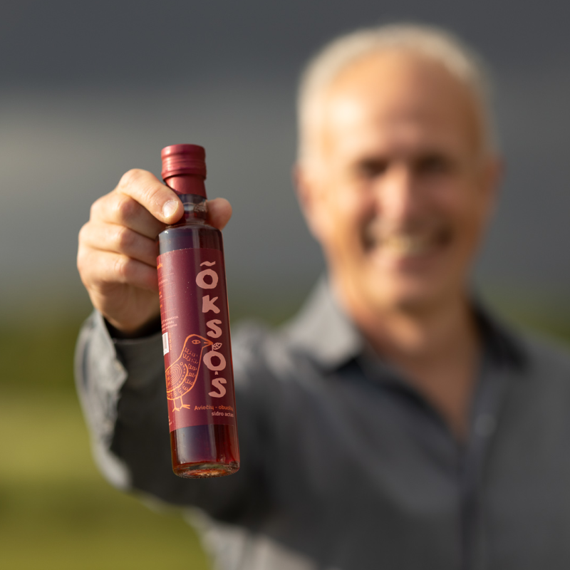 Aviečių-obuolių sidro actas „Oksos“ 250 ml