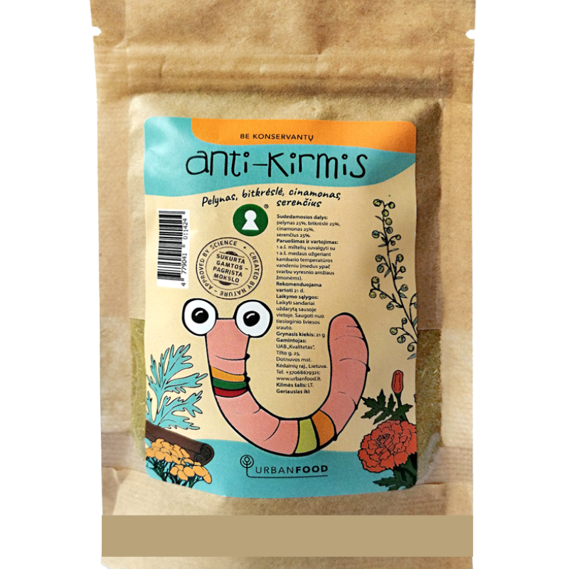 Anti-kirmis mišinys su serenčiumi 21 g