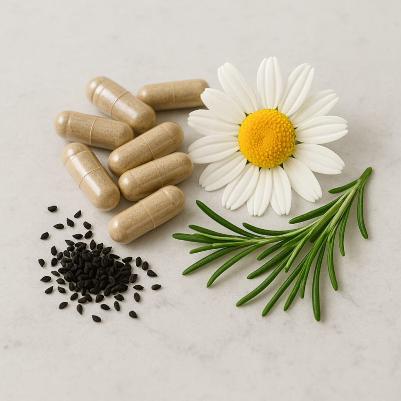  Vaistažolių mišinys  kapsulėse- Ramus skrandis „Gastro plius” 60 kapsulių