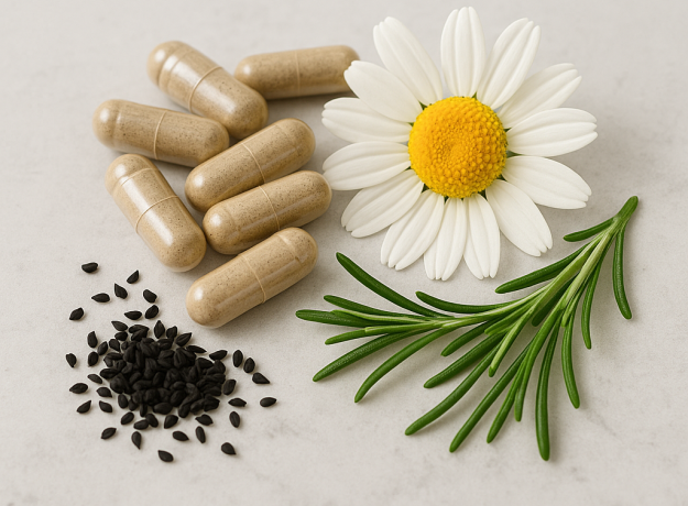  Vaistažolių mišinys  kapsulėse- Ramus skrandis „Gastro plius” 60 kapsulių