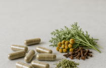  Pelynas . „Žarnyno šluota” kapsulės su pelynu, bitkrėsle ir gvazdikėliais