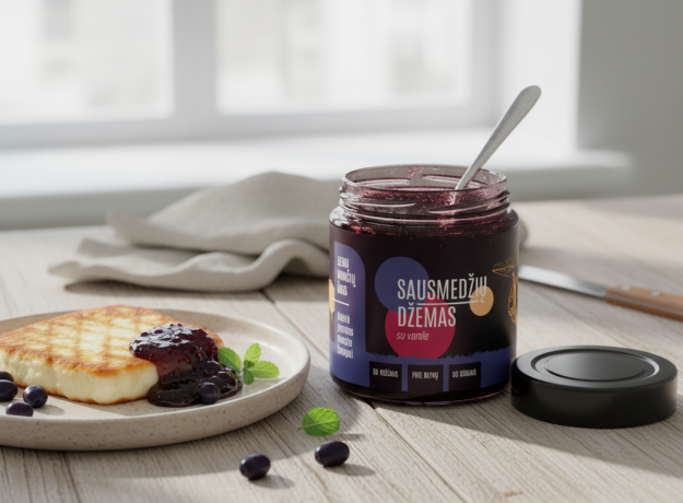 Valgomųjų sausmedžių džemas su vanile, 230g