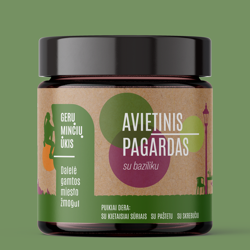 Avietinis pagardas su baziliku, 230g