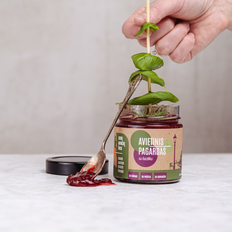 Avietinis pagardas su baziliku, 230g