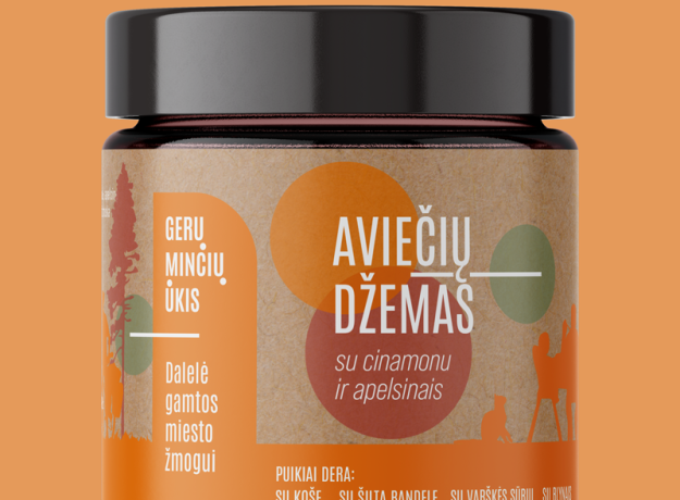 Aviečių džemas su cinamonu ir apelsinais, 230g