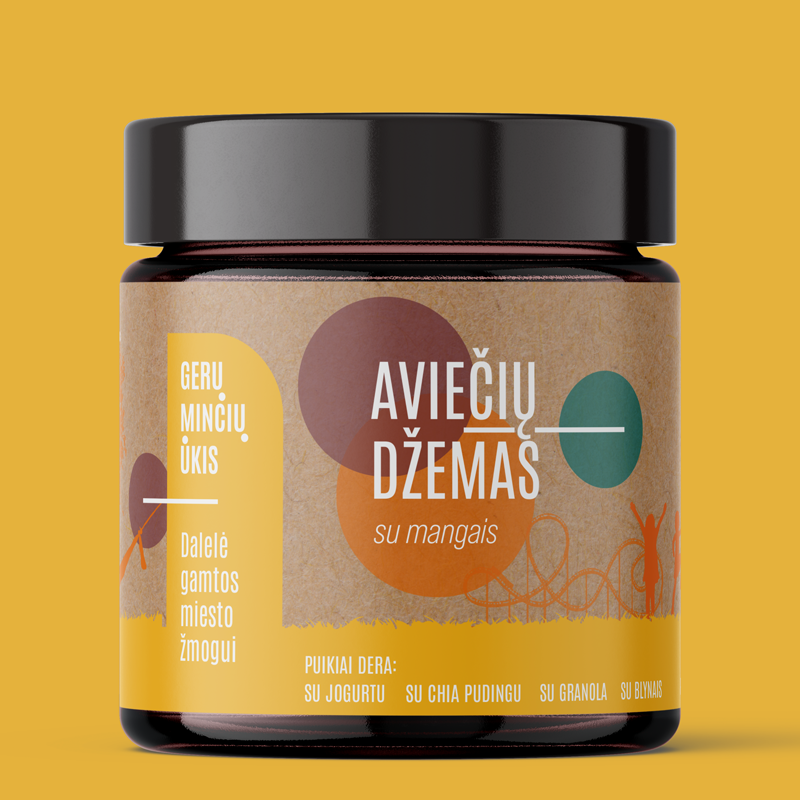 Aviečių džemas su mangais, 230g