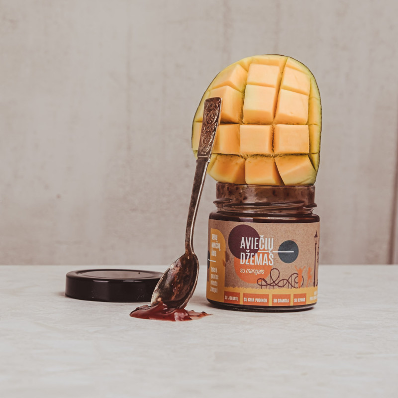 Aviečių džemas su mangais, 230g