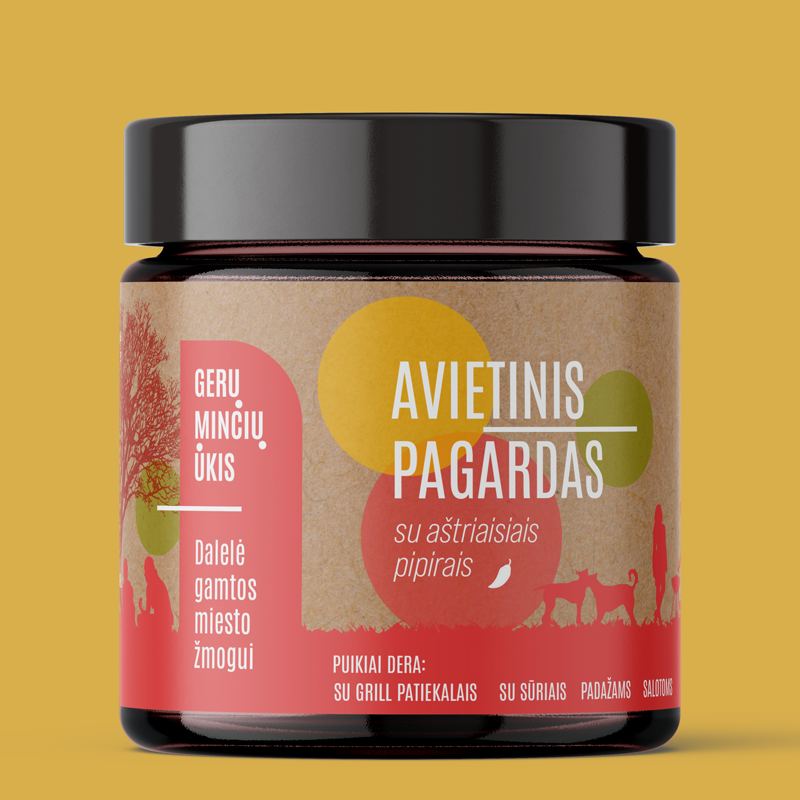 Avietinis pagardas su aštriaisiais pipirais, 230g