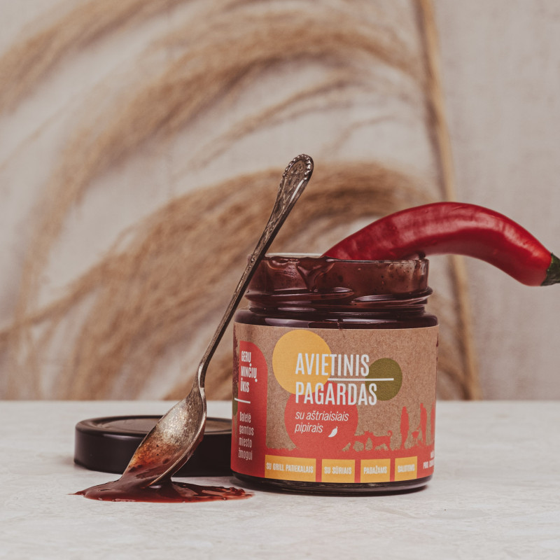 Avietinis pagardas su aštriaisiais pipirais, 230g