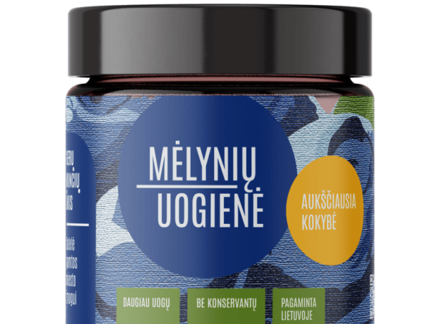 Mėlynių uogienė, 230g