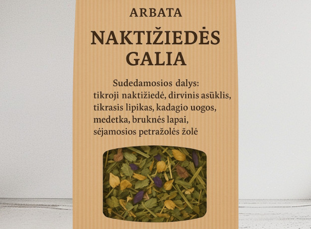 Vaistažolių mišinys  Naktižiedės galia  40g užauginta ir pagaminta Lietuvoje 