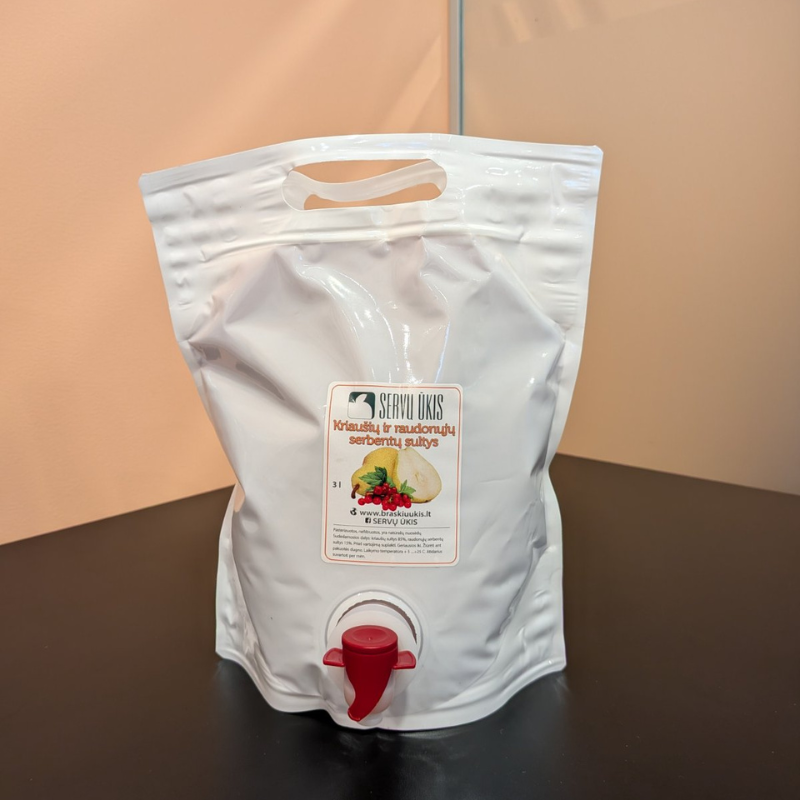 Kriaušių ir raudonųjų serbentų sultys