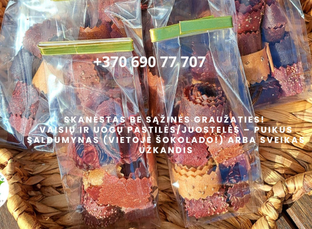 Kopija Rankų darbo džiovintos vaisių ir uogų juostelės - Valgomos dovanos Kalėdoms - Riboto leidimo rinkiniai