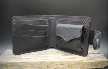 Piniginė "Crazy Horse" (juoda į bordinę)