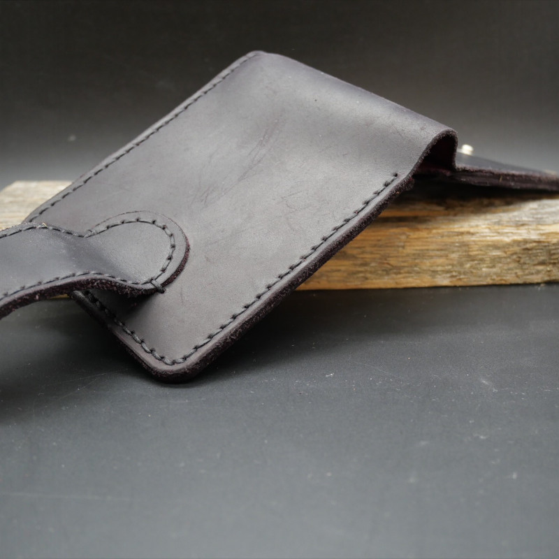 Piniginė "Crazy Horse" (juoda į bordinę)