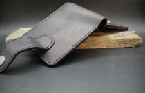 Piniginė "Crazy Horse" (juoda į bordinę)