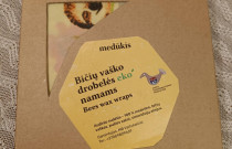 Bičių vaško drobelė „Šiandien tingėsiu“ rudo kartono pakuotėje