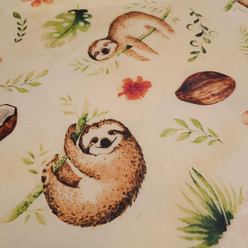 Bičių vaško drobelė „Šiandien tingėsiu“ rudo kartono pakuotėje