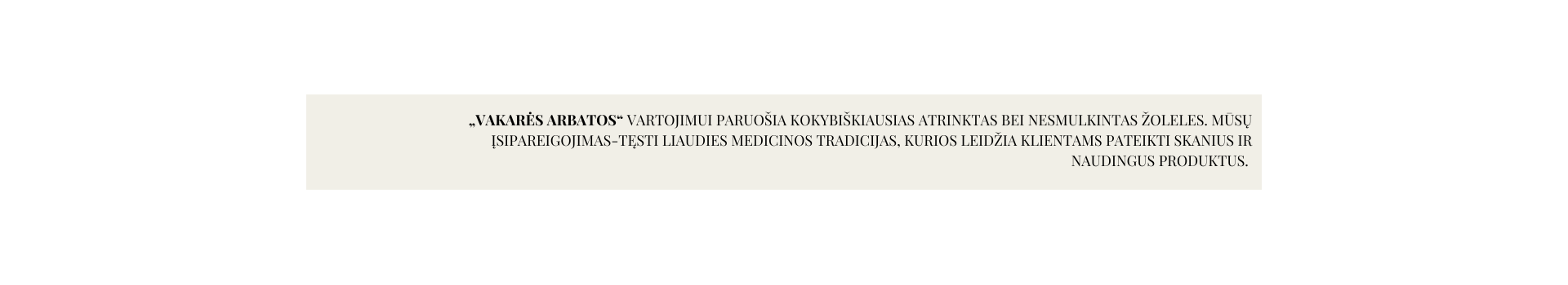 Vakarės arbatos