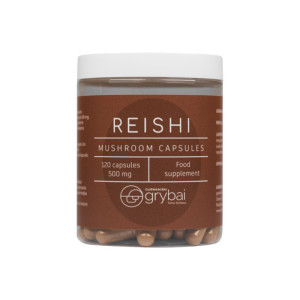 Reishi grybų miltelių kapsulės