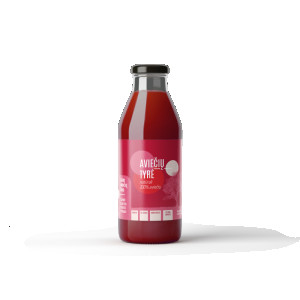 Natūrali aviečių tyrė be cukraus, 500 ml