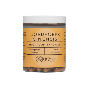 Cordyceps grybų miltelių kapsulės