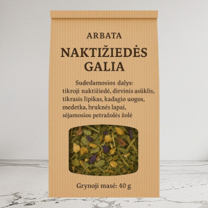 Vaistažolių mišinys  Naktižiedės galia  40g užauginta ir pagaminta Lietuvoje