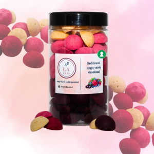 Liofilizuoti uogų-vaisių skanėstai indelyje, 750 ml