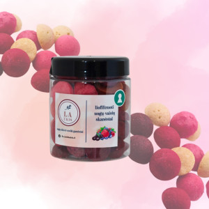 Liofilizuoti uogų-vaisių skanėstai indelyje, 500 ml