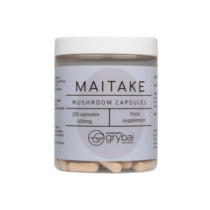 Maitake grybų miltelių kapsulės