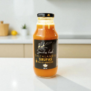 Šaltalankių uogų sirupas 330ml. Tinka arbatoms