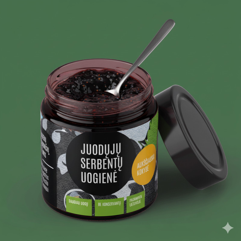 Juodųjų serbentų uogienė, 230g