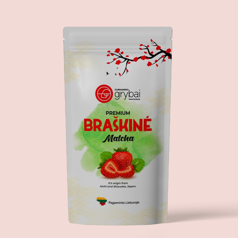 Premium Braškinė Matcha