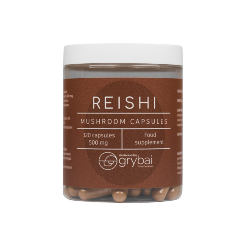 Reishi grybų miltelių kapsulės