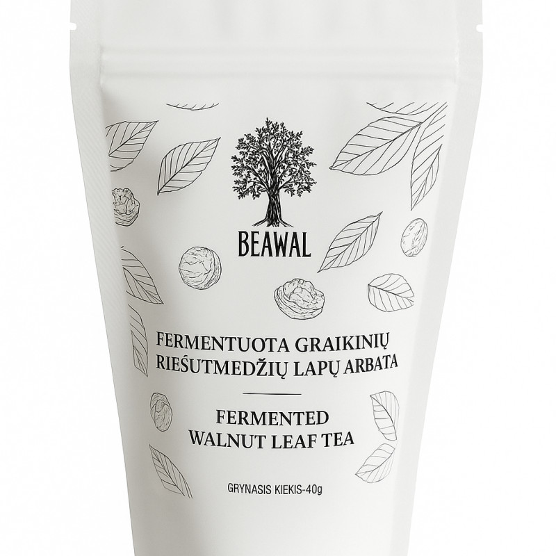 Fermentuota Graikinių riešutmedžių arbata BEAWAL