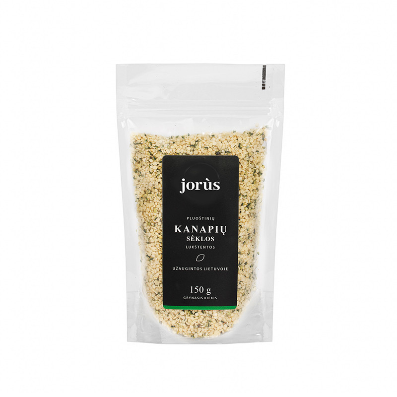 Lukštentos pluoštinių kanapių sėklos Jorus, 150 g