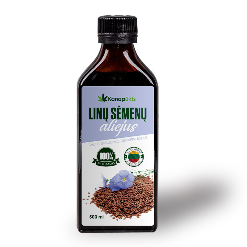 Linų sėmenų aliejus 500 ml