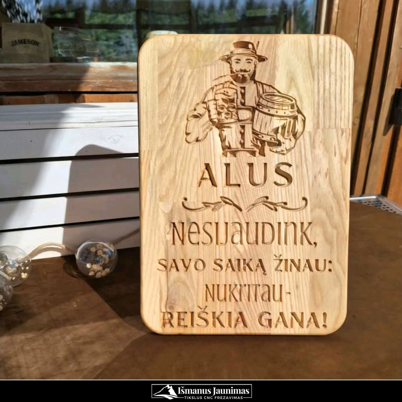Stalo dekoracija: lentelė „Alaus stalui“