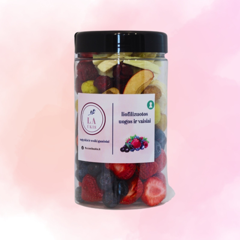 Liofilizuotos uogos ir vaisiai, 750ml