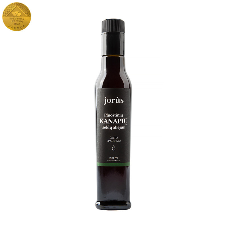 Pluoštinių kanapių sėklų aliejus Jorus, 250 ml