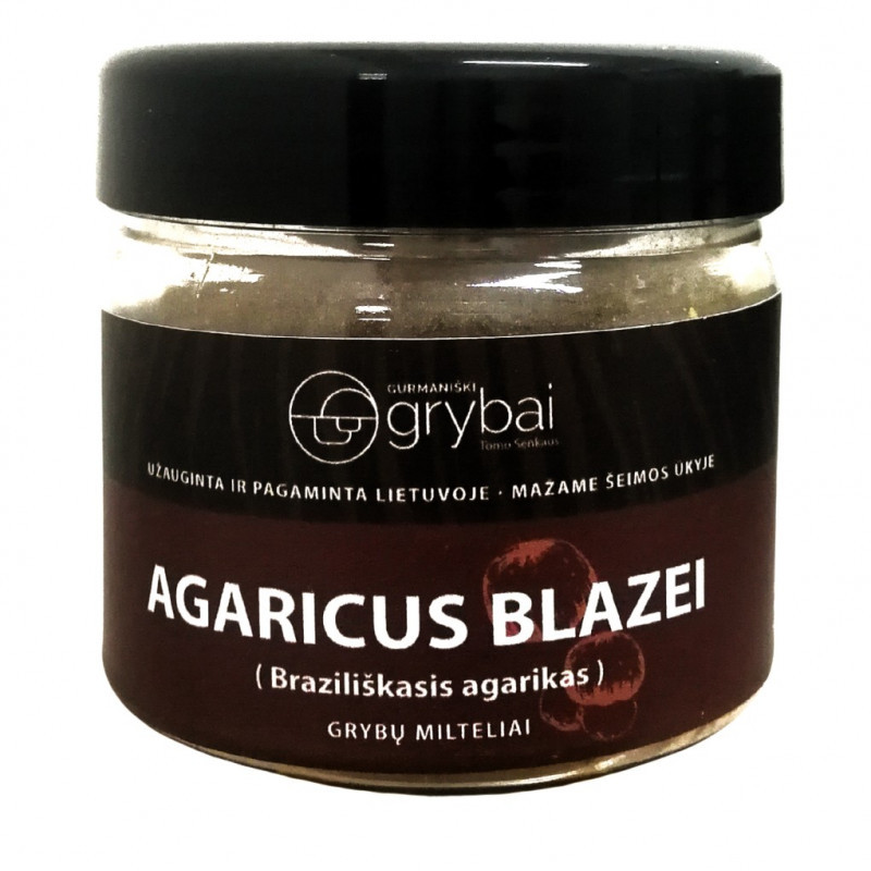 Džiovintų Braziliškų agarikų grybų milteliai, 100 g.