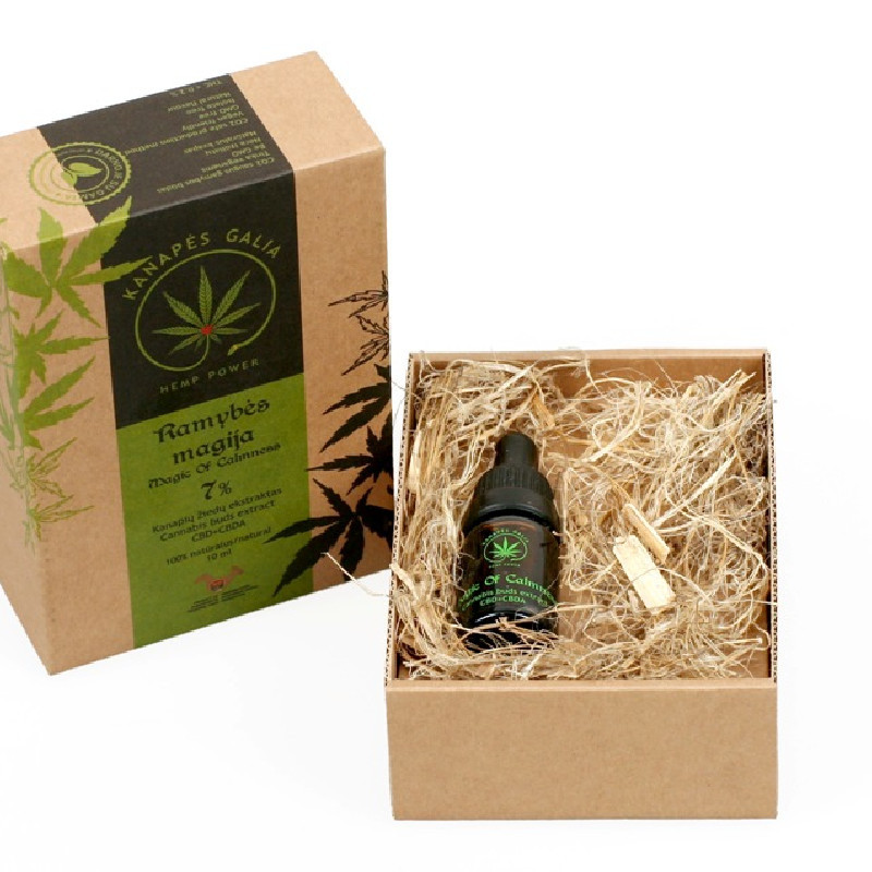 Ramybės magija: kanapių žiedų ekstraktas (aliejus) 10 ml