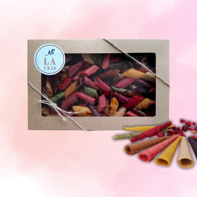 Džiovinti uogų-vaisių skanėstai (dėžutėje), 240 g