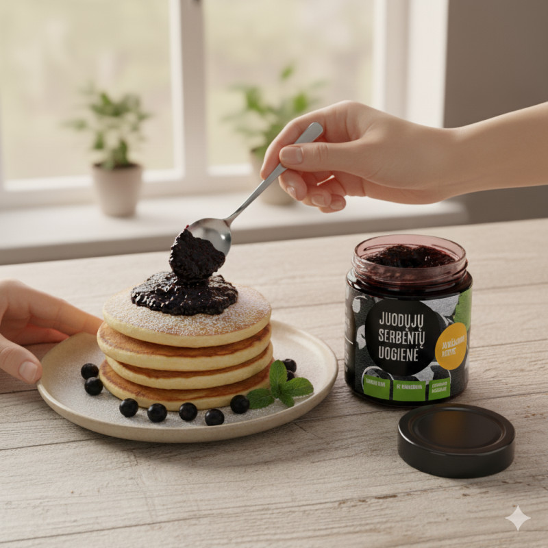 Juodųjų serbentų uogienė, 230g