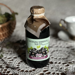 Becukrės juodųjų serbentų (Ribes nigrum) sultys, 300 ml