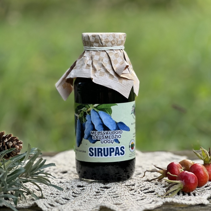 Melsvauogio sausmedžio (Lonicera caerulea) sirupas, 300 ml