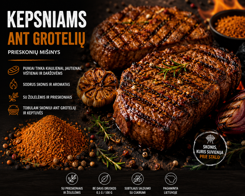 Prieskonių mišinys kepsniams ant grotelių