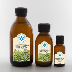 Skrudintų sezamo sėklų aliejus - 250 ml